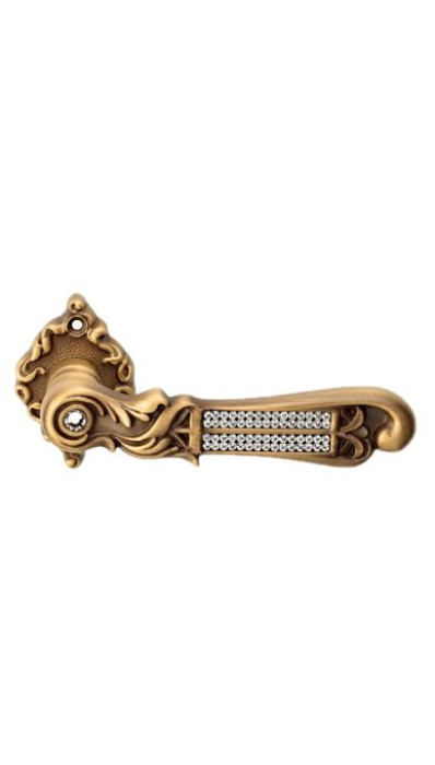 Дверная ручка LINEA CALI на фигурной розетке TIFFANY Swar 1307 RO 018 PM патина матовая