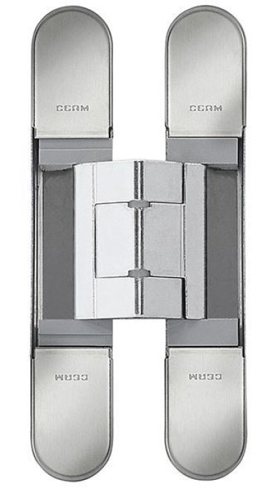 Дверная петля скрытой установки Ceam с 3D регулировкой 1429-MAX NIK никель (35-50 кг)
