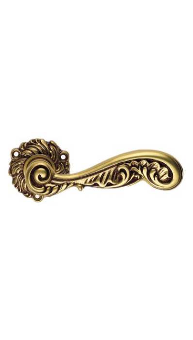 Дверная ручка LINEA CALI на фигурной розетке ROCOCO 1285 RO 078 OF золото французское, матовое