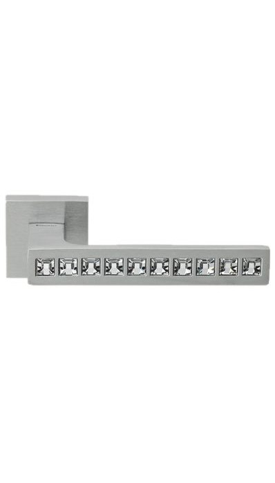 Дверная ручка LINEA CALI на квадратной розетке REFLEX 1215 RO 019 CS хром матовый