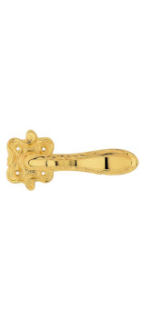 Дверная ручка LINEA CALI на фигурной розетке LIBERTY 1160 RO 091 OZ золото 24K глянцевое