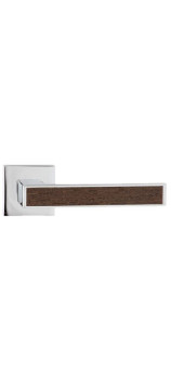 Дверная ручка LINEA CALI ZEN Wenge 1158 RO 019 на квадратной розетке CR хром глянцевый