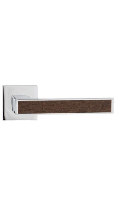 Дверная ручка LINEA CALI ZEN Wenge 1158 RO 019 на квадратной розетке CR хром глянцевый
