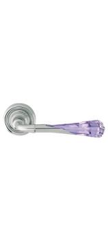 Дверная ручка LINEA CALI GEMMA 1121 RO 103 на круглой розетке CR violet хром глянцевый