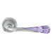 Дверная ручка LINEA CALI GEMMA 1121 RO 103 на круглой розетке CR violet хром глянцевый