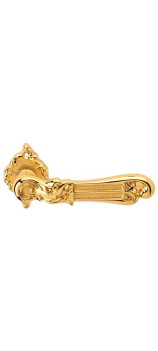 Дверная ручка LINEA CALI TIFFANY 1308 RO 018 на фигурной розетке OZ золото 24K глянцевое