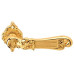 Дверная ручка LINEA CALI TIFFANY 1308 RO 018 на фигурной розетке OZ золото 24K глянцевое