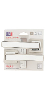 Дверная ручка PUNTO MARS QR/HD SN/WH-19 матовый никель / белый