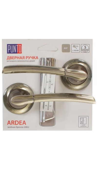Дверная ручка PUNTO ARDEA TL/HD ABG-6 зеленая бронза