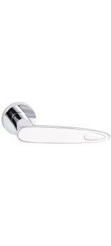 Дверная ручка Val de fiori ЛЕВАНТО INDH 713-21 SW/CP Супер белый/Хром блестящий