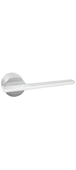 Дверная ручка Val de fiori ВИЕСТЕ INDH 714-21 SW/CP Супер белый/Хром блестящий