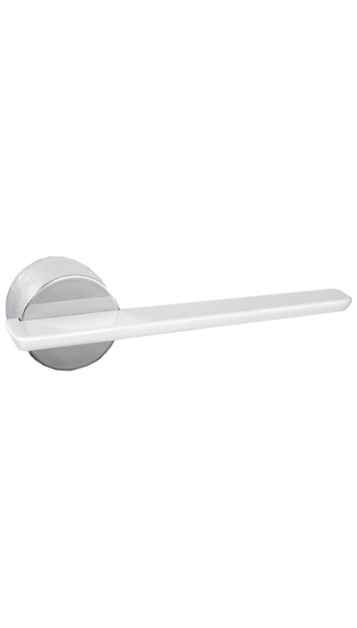 Дверная ручка Val de fiori ВИЕСТЕ INDH 714-21 SW/CP Супер белый/Хром блестящий