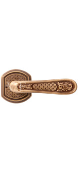 Ручка дверная на декоративном основании Val de fiori РИЗАРДИ DH 702-71 YB Латунь состаренная
