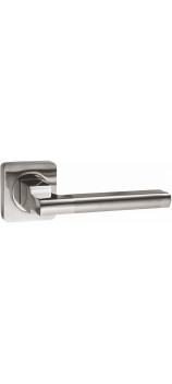Ручка дверная на квадратном основании TIXX DH 223-05 SN/NP Ламберто SN/NP никель матовый /ник.блестящий