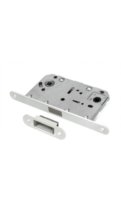 Замок межкомнатный санузловый WC магнитный RENZ 96 мм LBM 5096 White белый