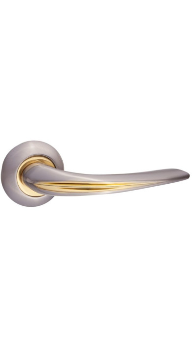 Дверная ручка RENZ Сольо DH (N) 88-08 SN/GP Никель матовый / латунь блестящая Дверная ручка RENZ Сольо DH (N) 88-08 SN/GP Никель матовый / латунь блестящая