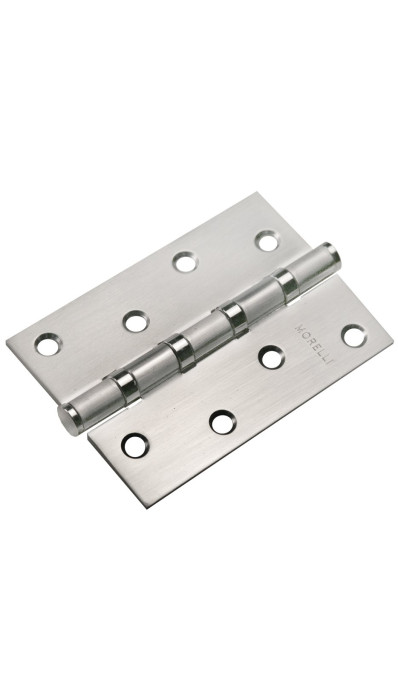 Петля дверная универсальная стальная MORELLI MS 100X70X2.5-4BB SC матовый хром Петля дверная универсальная стальная MORELLI MS 100X70X2.5-4BB SC матовый хром