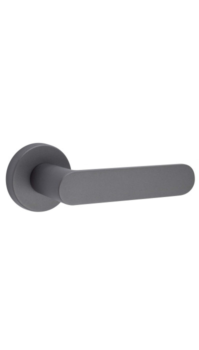 Дверная ручка FIMET SHAPE 1320/232 на круглой розетке, антрацит F15 Дверная ручка FIMET SHAPE 1320/232 на круглой розетке, антрацит F15