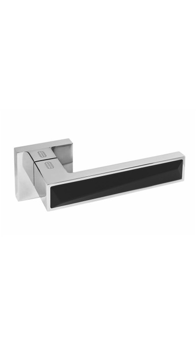 Дверная ручка на квадратной розетке PALIDORE 602BH/PC черный никель/хром