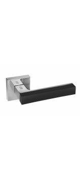 Дверная ручка на квадратной розетке PALIDORE 601 BH/PC черный никель/хром