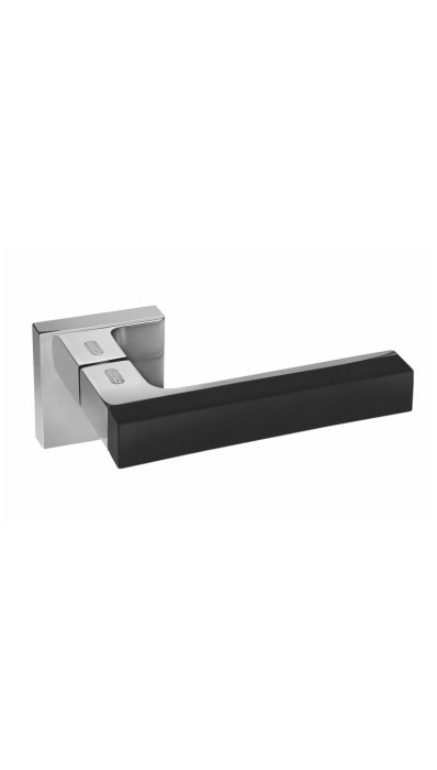 Дверная ручка на квадратной розетке PALIDORE 601 BH/PC черный никель/хром