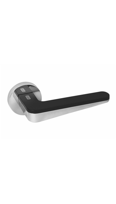 Дверная ручка на круглой розетке PALIDORE 501 BH/PC черный никель/хром
