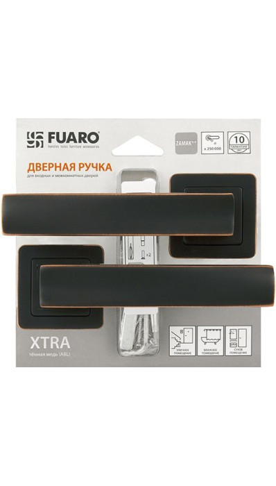Дверная ручка FUARO XTRA XM/HD ABL-28 темная медь