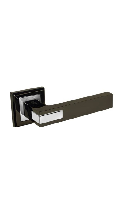 Дверная ручка на квадратной розетке PALIDORE 291 BH черный никель с кристалами