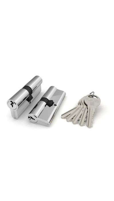 Цилиндровый механизм FUARO R300/90 mm (40+10+40) CP хром 5 кл.