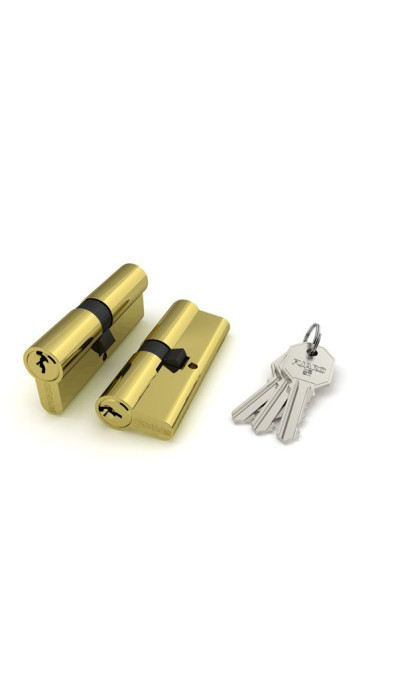 Цилиндровый механизм FUARO 100 CA 80 mm (35+10+35) PB латунь 5 кл.