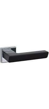 Дверная ручка Convex 2145R полированный хром-матовый черный