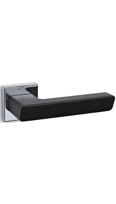 Дверная ручка Convex 2145R полированный хром-матовый черный