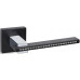 Дверная ручка Convex 1215R матовый черный-полированный хром