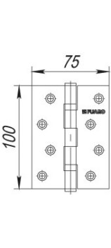 Петля универсальная Fuaro 4BB 100x75x2,5